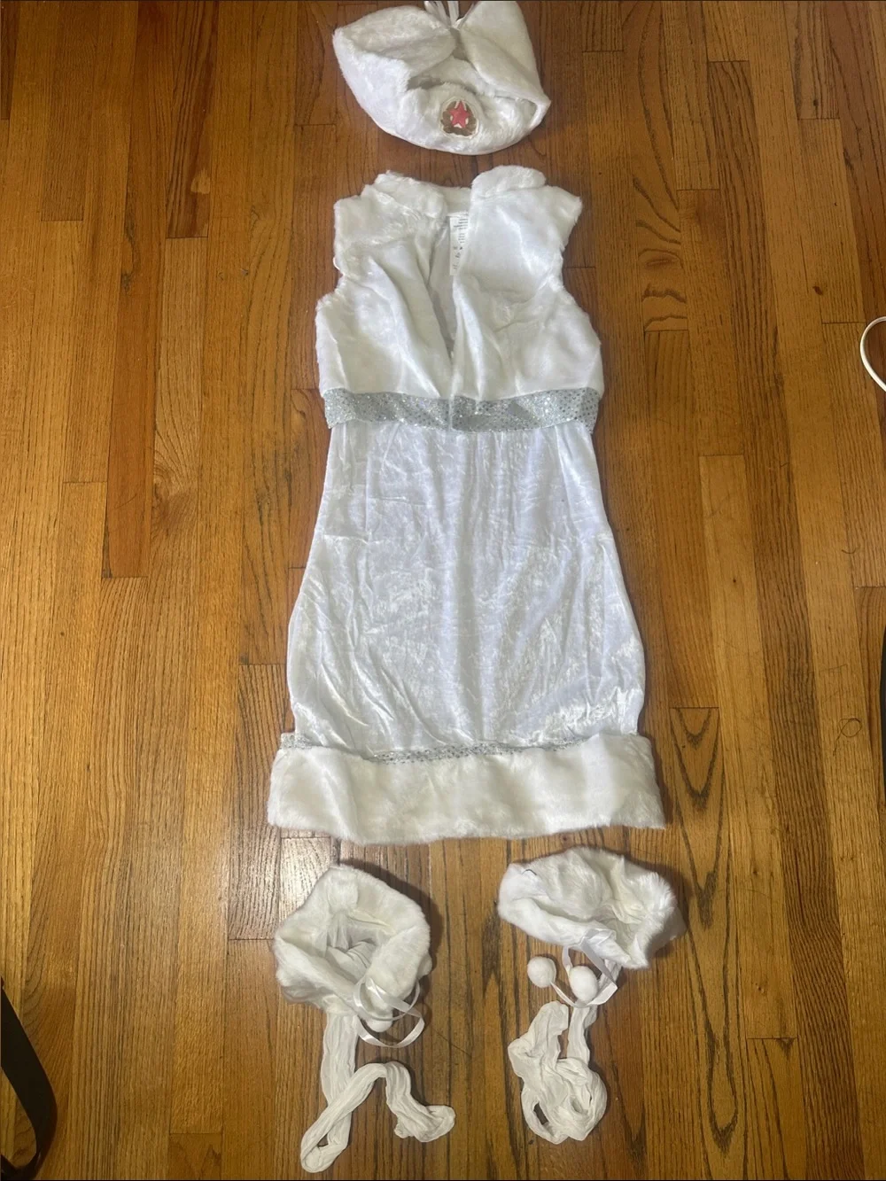White Russian Women's Halloween Costume set Dress, Vest & Hat &  stockings